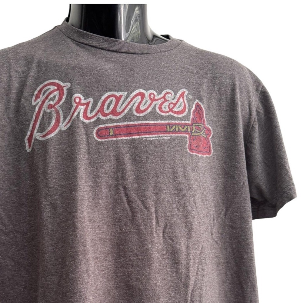 Atlanta Braves Shirt Mens Medium Gray MLB Baseball VF Imagewear Graphic Tee
